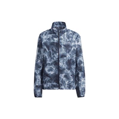 Allover Print Hooded Running Windbreaker Women Jacket Black White IJ5427