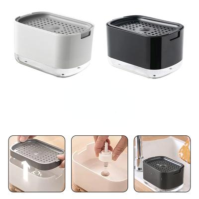 Dispenser di sapone per piatti Dispenser per pompa di sapone liquido Contenitore di sapone con supporto per spugna per accessori per il lavaggio del bagno della cucina