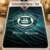 Flannel BlanketPlymouth Argyle FC Custom Name Text Personalized Soft Warm Throw Blanket Home Decor Gift