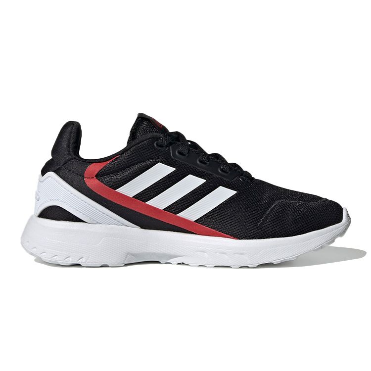 Adidas Neo Nebula Ted K Fashion Splicing Breathable Low-Top Running Shoes Kids Running Shoes Black Red White EH2542