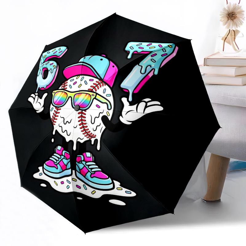 Dynamic Soccer Energy Portable Automatic Umbrella Sturdy 8-Rib Shaft Lightweight All-Season Travel Fashion Lovers Birthday/Christmas Gift