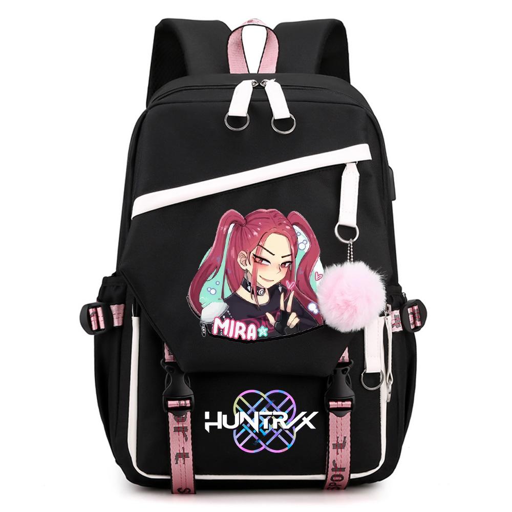 Anime K-pop Demon Hunters Tryckt Ryggsäck med Stor Kapacitet för Tonåring Student Flicka Pojke Tillbaka Till Skolan Bokväska Kvinnor Vattentät Resväska Barn Gåva