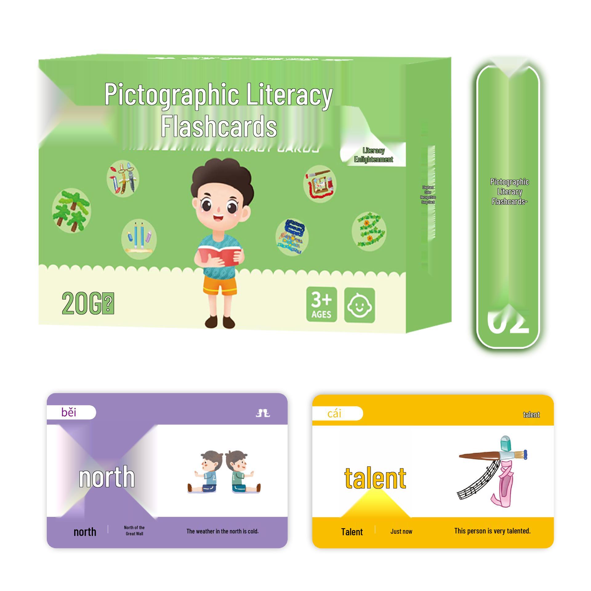 

Пиктографические карточки для обучения грамоте: Веселое распознавание китайских иероглифов для детей 3-6 лет