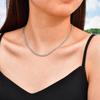 Stainless Steel Plated 18K Gold All-Light Mesh Necklace 3Mm8Mm Wide, Jewelry Nc-2363