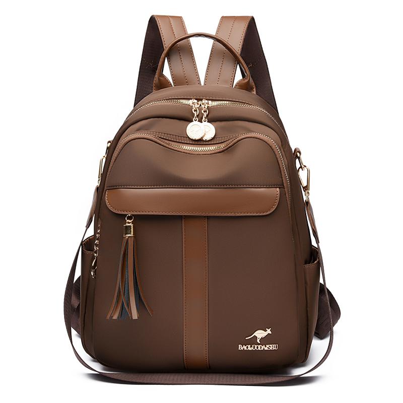 New Fashi Tassel Backpack for Women Large Capacity Travel Backpack Oxford Bag Durable Casual Shoulder Bag for Daily Commute