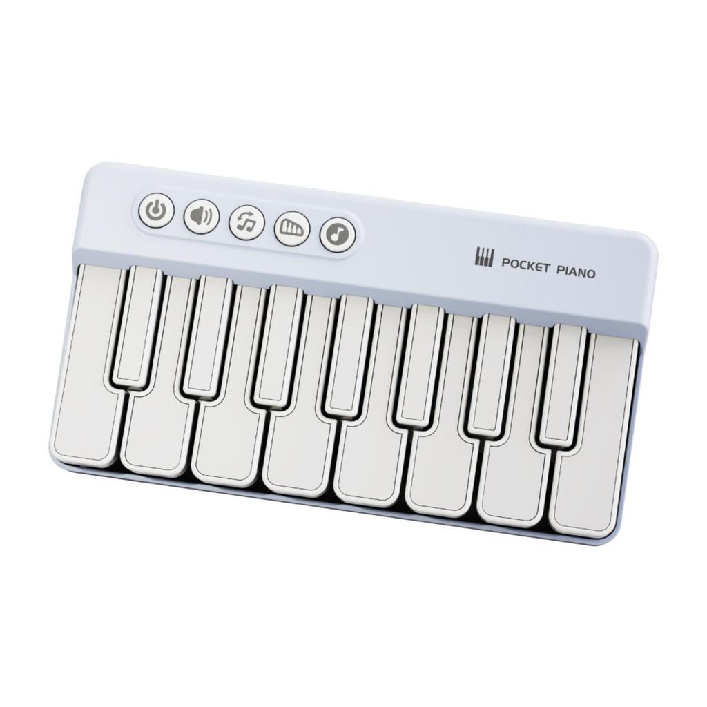 Light Pocket Piano with Sound and Light Practical Interactive Games Electronic Piano Keyboard for Birthdays New Year Boys Girls