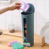 Wall Mounted Trash Bag Storage Box Pull Out Dispenser Simple Kitchen Plastic Bag Organizer Large Capacity Utility Box