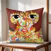 P-Paprika Cushion Cover Natural Linen Organic Fabric Double-Sided Printing Sofa Home Decor Gift Pillow Cover