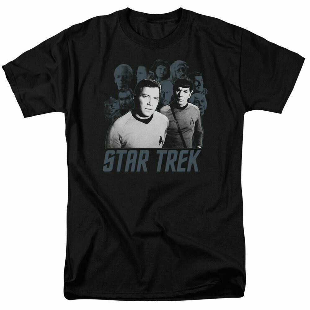 26 Star Trek Kirk Spock And Company T Shirt Licensed Sci-Fi TV Classic Tee Black Unisex T-Shirt XXL