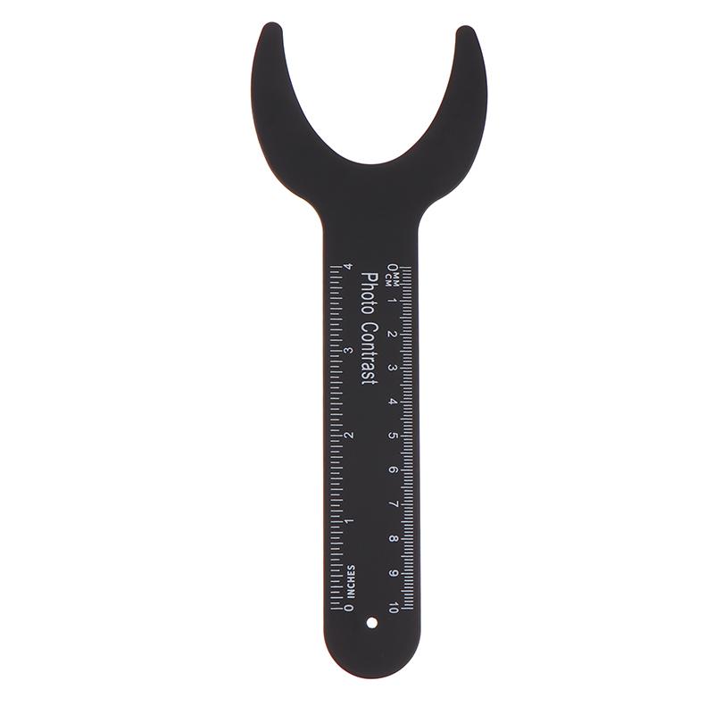 6Pcs Dental Orthodontic Black Background Po Image Contrast Board Metal Oral Cheek Plate With Scale Mark Autoclavable Tools