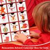 Christmas Countdown Calendar Festive Empty Drawer 24 Days Vacation Dog Calendar For Holiday Party Gathering Activities Family