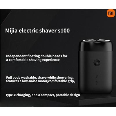 Mijia Electric Shaver S100, IPX7 Waterproof, Dual Floating Heads, Type-C Charging, Portable Men's Razor