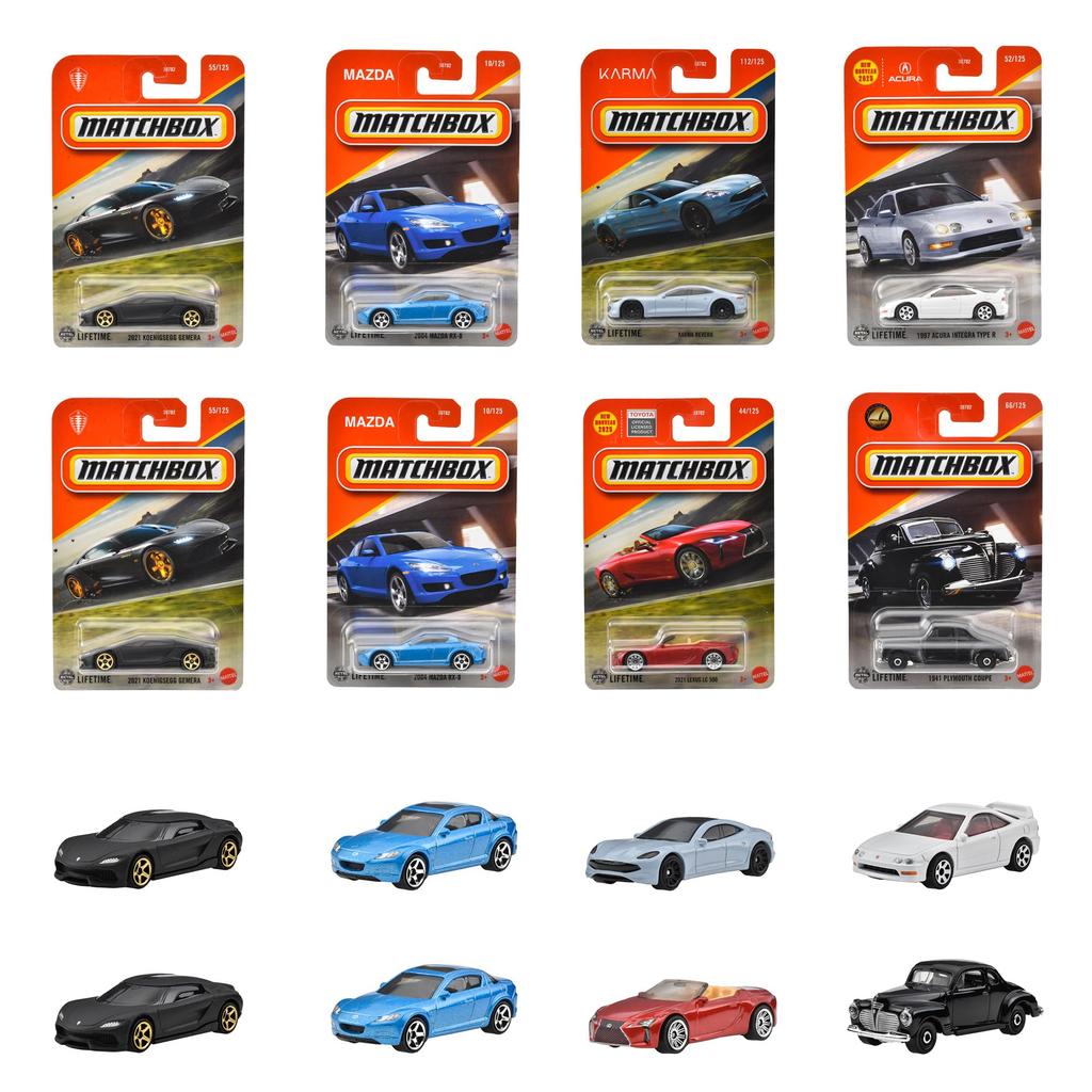 Matchbox Basic Car Assortment, Vehicle Toys, Mini Cars, 24 Cars, Box Sale, Ages 3 and Up, Multi 98CC-30782