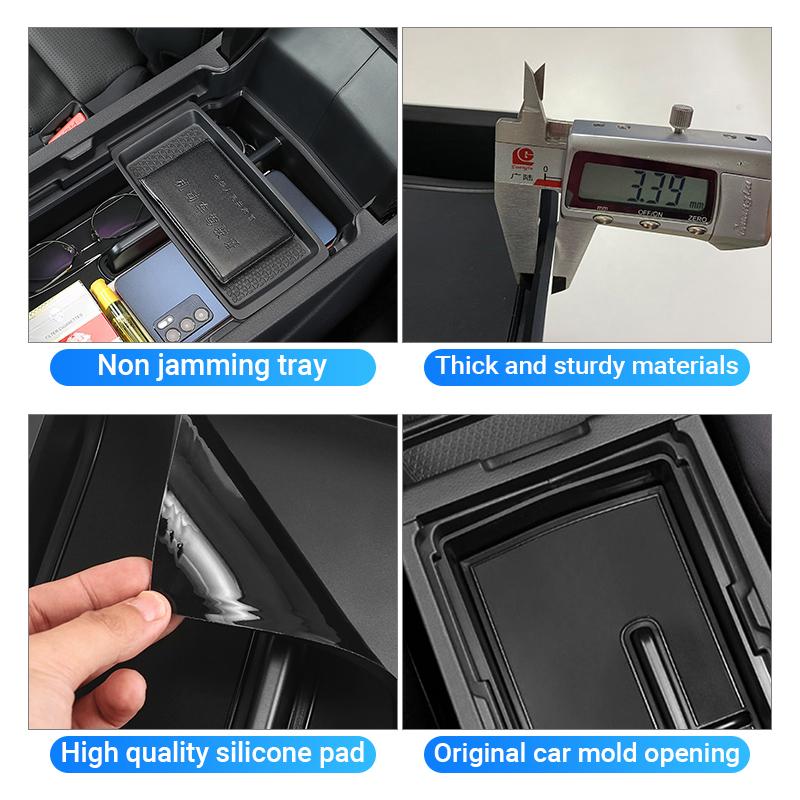 For Honda CR-V 6th  2024 2025 CRV Hybrid ABS Car Central Armrest Storage Box Cover Center Console Flocking Organizer Tray