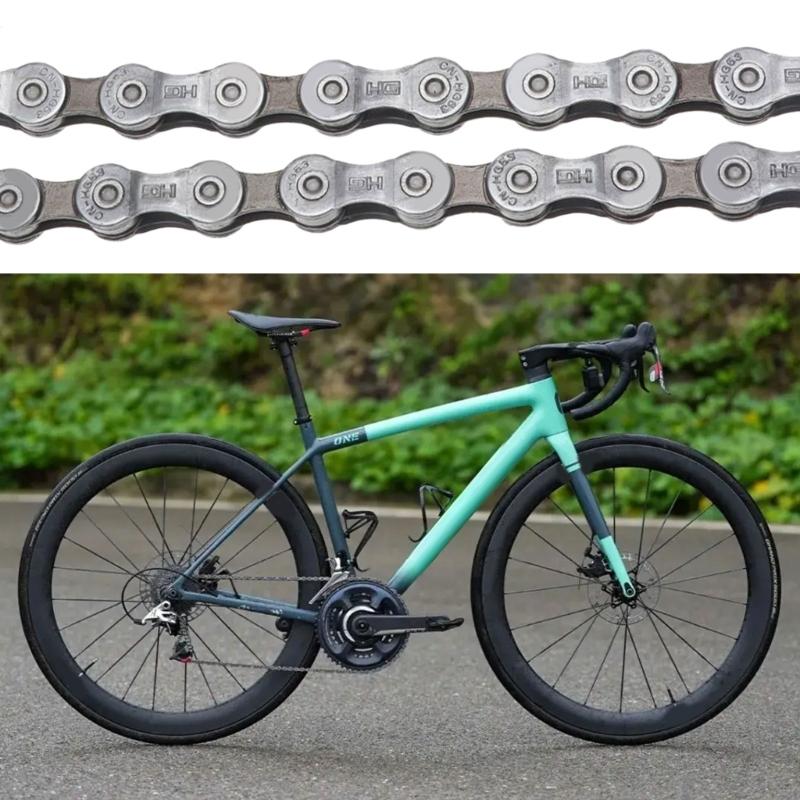 Bicycles Chain High Strength Steel Cycling Chain with Buckle, 112 Link Bike Derailleur Chain 9 Speed Bicycles Chain