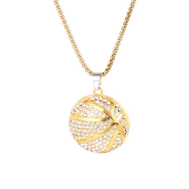 Hip Hop Sports Basketball Necklace Chain Basketball Trend Design