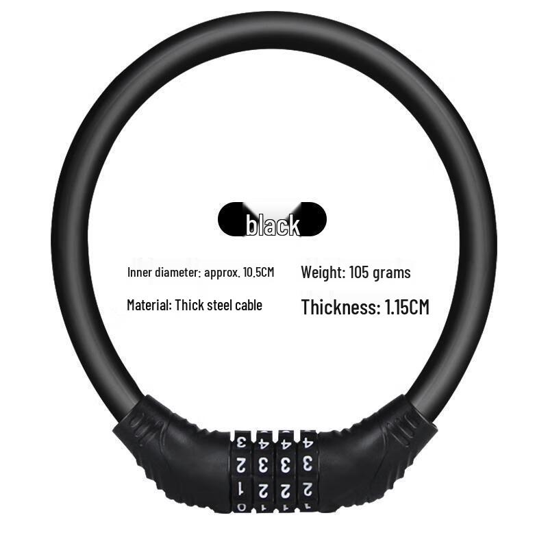 Lishi Mountain Bike Steel Cable Password Lock