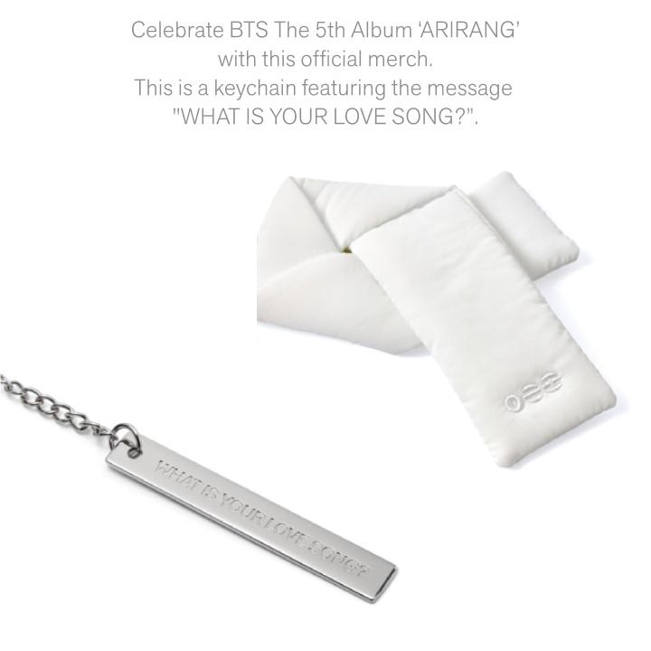 BTS Message Keychain, ARIRANG Tour Merch Keyring , Official, Original, Authentic, KPOP