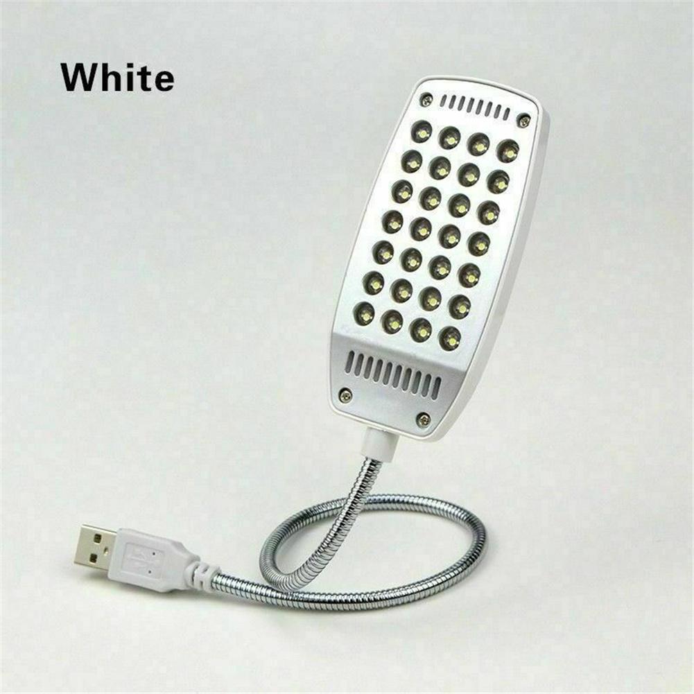 Metal Flexible Mini Reading Light Usb Charging 360 Degree Rotation High-brightness 28-led Heads Lightweight Portable Lamp For Laptop