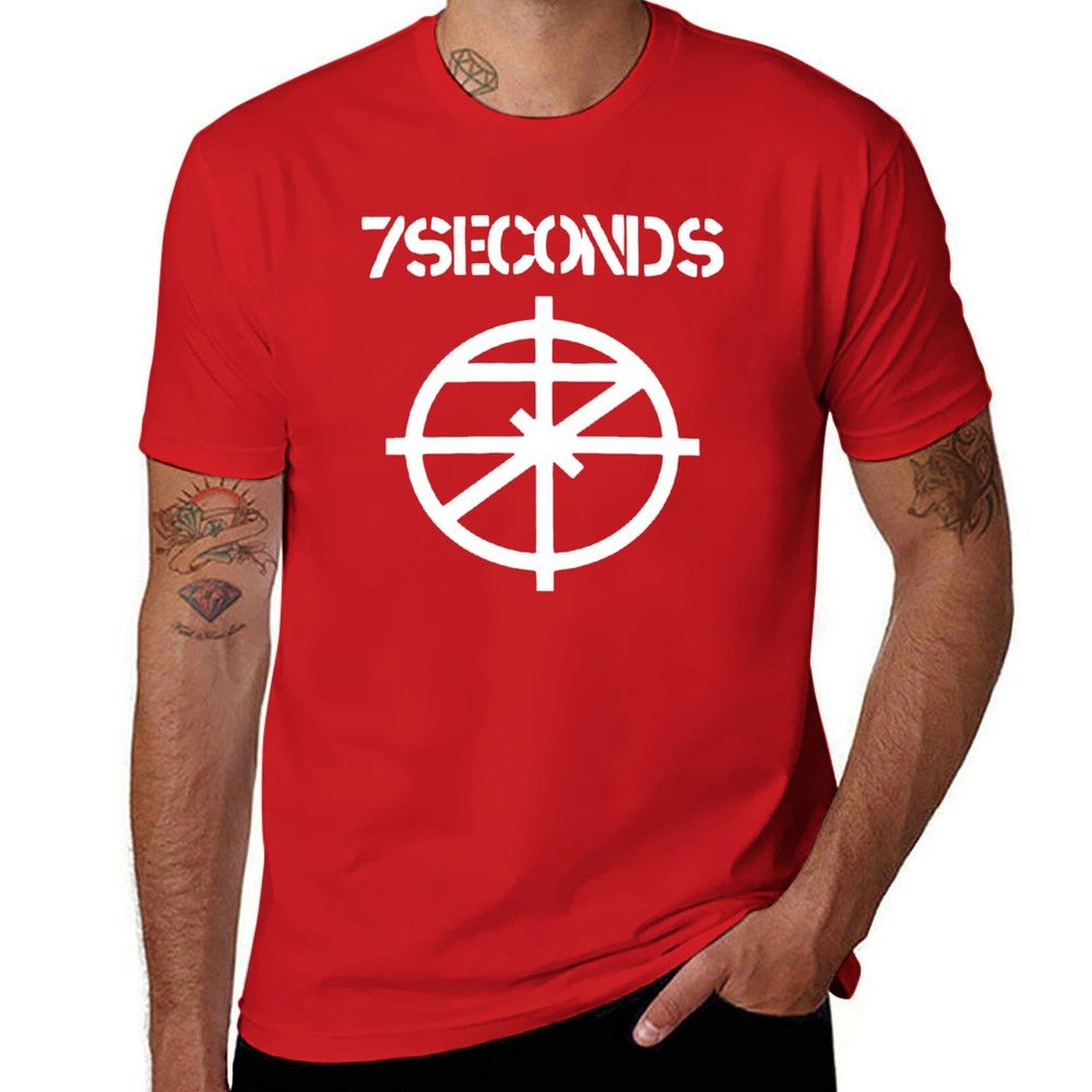 

7 SECONDS BAND T-Shirt boys whites man t shirt mens graphic t-shirts anime S