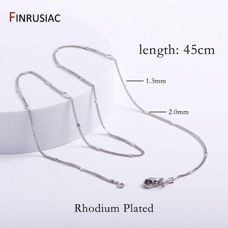 

18K Gold Plated Beads Chains For Jewelry Making 45cm Brass Metal Beads Necklace Chains For Necklace Making 1 piece