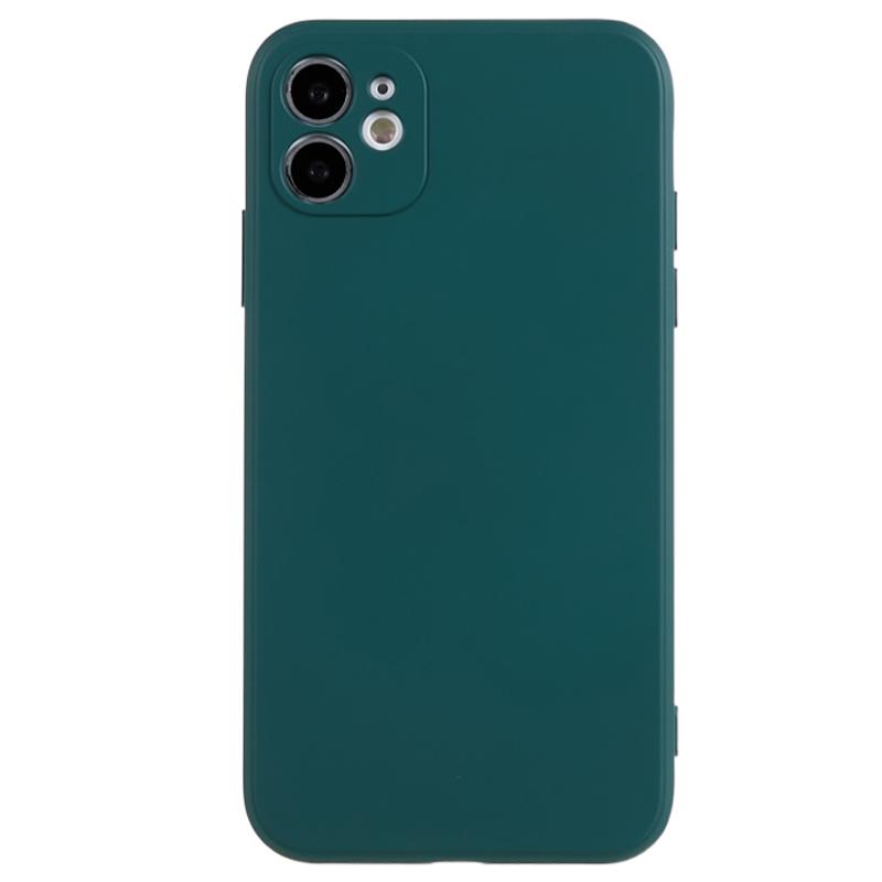 For iPhone 11 Soft TPU Rubberized Cover Fiber Lining Cushion Anti-Scratch Phone Case