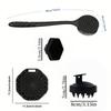 4PCS Long Handle Silicone Bath Brush Set for Body Back Face Gentle Exfoliating Massage Deep Cleaning with Non Slip Grip