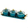 Cookie Jar and Dried Fruit Serving Plate Set for Snacks Treats at Holiday Gatherings