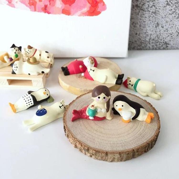 Creative Miniature Zakka: Shiba Inu, Penguin, Cat, Polar Bear, Edamame Lazy Cat Ornaments