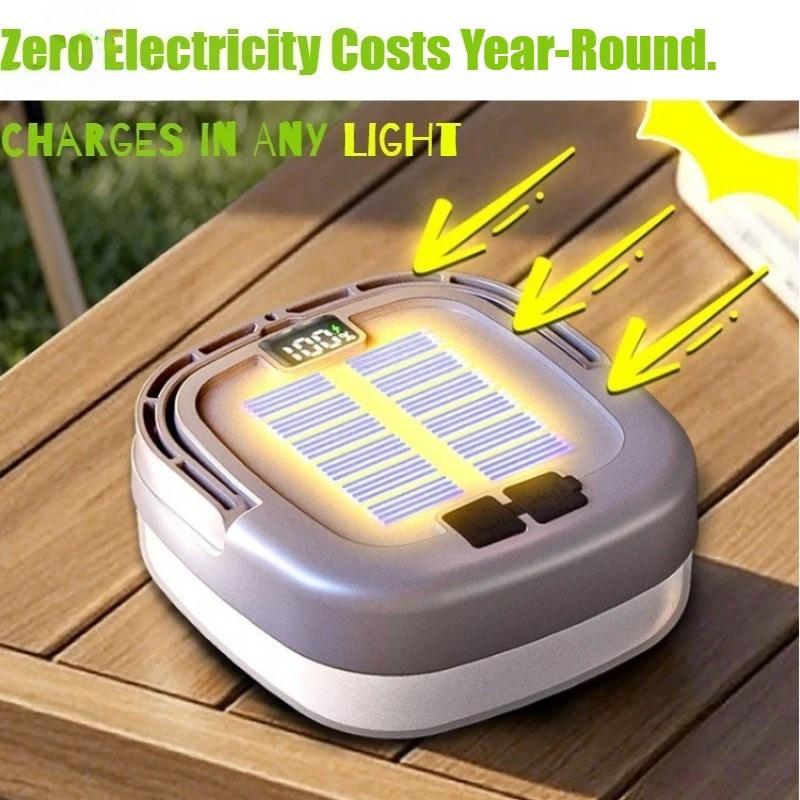 Outdoor Garden Tent Digital Display Solar Camping Light with 5 Modes for Fast Charging and Overcharge Protection, Specifically Designed for Camping