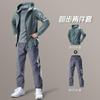 Mens Quick Dry Cycling Jersey Set Lightweight Breathable Outdoor Sportswear Running Hiking