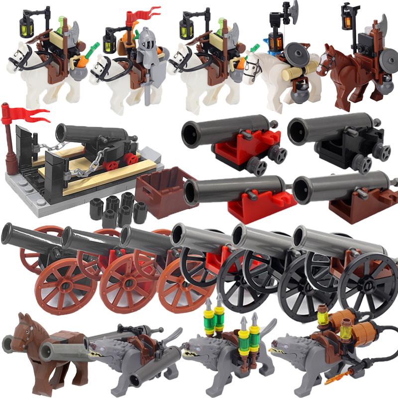 MOC Building Block Characters Creative Accessories Army Transport Bull Horse Jungle Battle Wolf Car Set Mini Brick Boy Toy R045