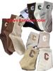 5 Pairs Women's C Letter Print Socks Fashion Versatile Medium Tube Socks Casual Comfortable Sports Socks For Outdoor