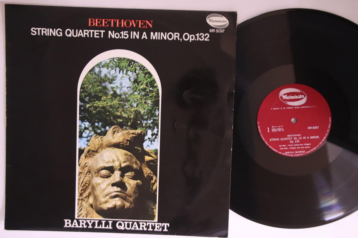 

LP Record LUDWIG VAN BEETHOVEN BARYLLI QUART String Quartet No.15 In A Minor Op MR5097 WESTMINSTER 1965 Japan Classical Used
