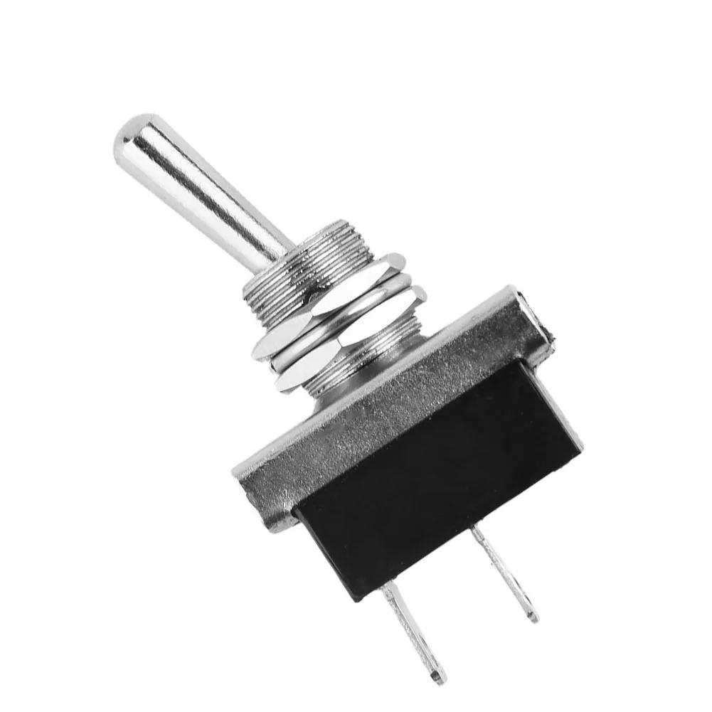 Black+Silver Silver Contacts Rocker Switch ON/OFF 12V Light Metal 10A Car Dash Duty For 12.5mm Round Hole Heavy