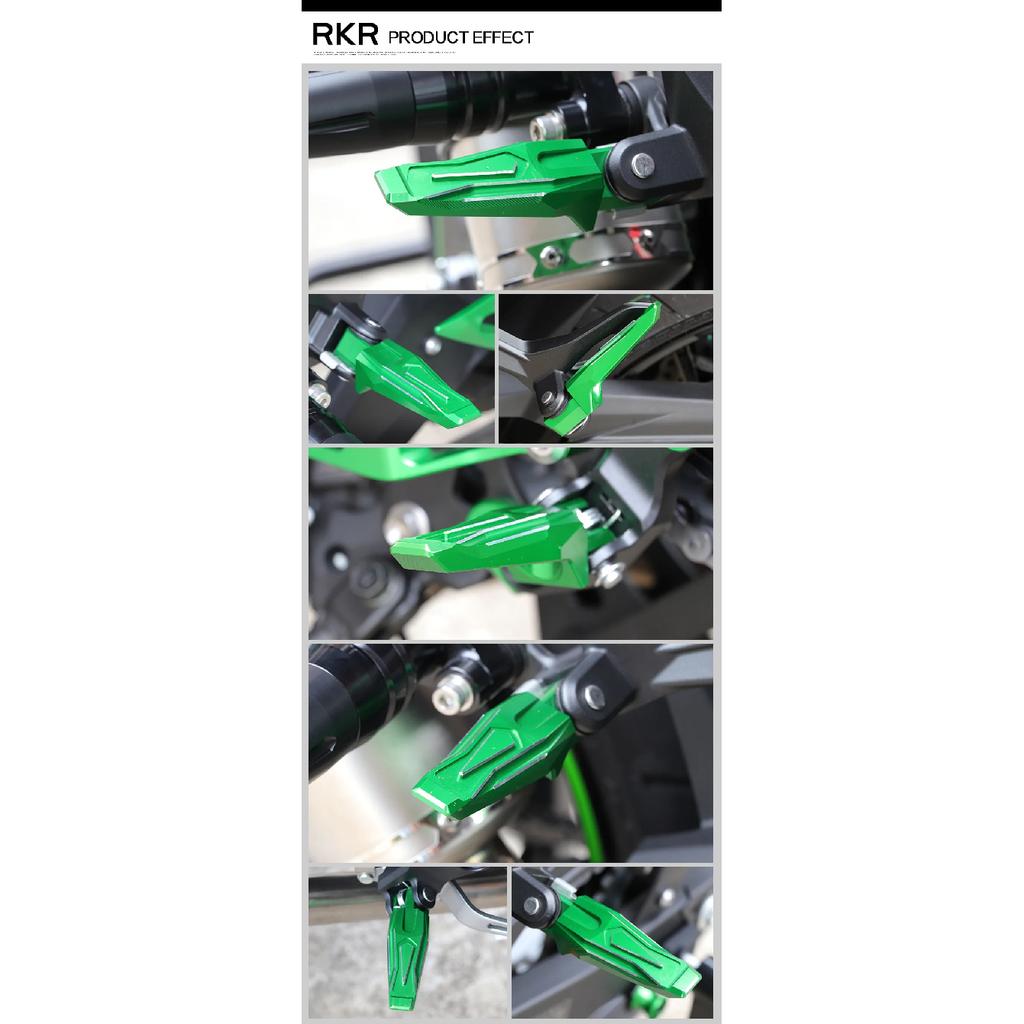 1 Paar Motorrad Vorder- und Hinterradrasten Fußrasten CNC Verlängerer Pedal für KAWASAKI Ninja 400 500 Ninja500 Z400 Z500 ZX25R ZX4RR