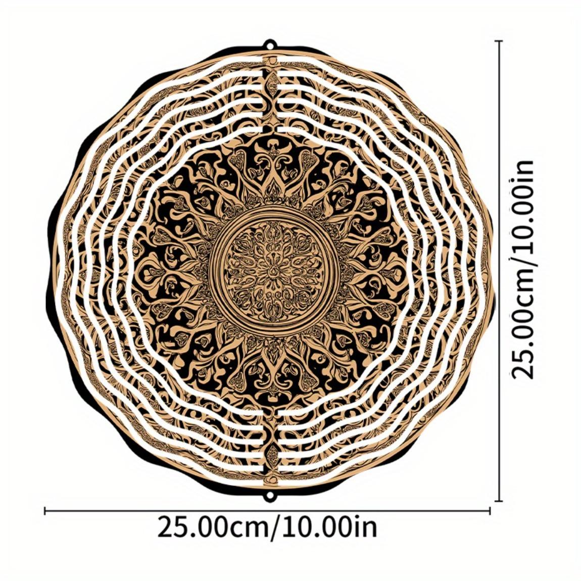 

Металлический ветряной спиннер с расходящимся цветочным дизайном – Декоративный садовый колокольчик для улицы и помещения, не требует батареек 01A