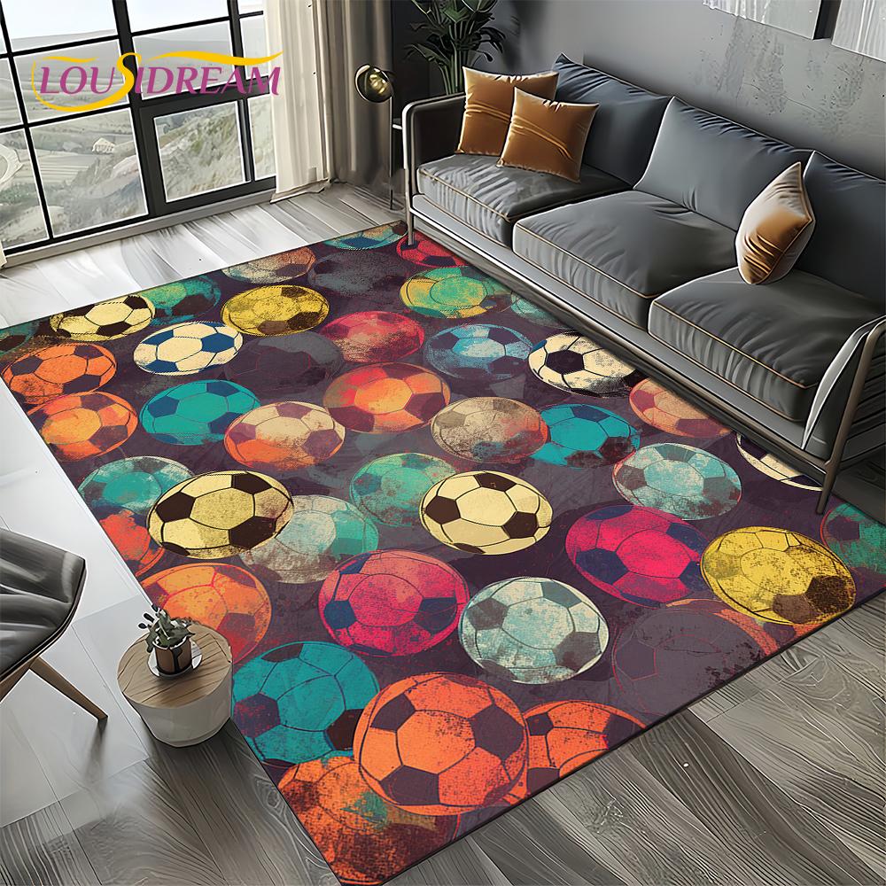 27 סגנונות שטיח דשא כדורגל כדורגל ספורט לסלון חדר שינה בית קישוט ספה, שטיח אזור לילדים משטח רצפה מונע החלקה