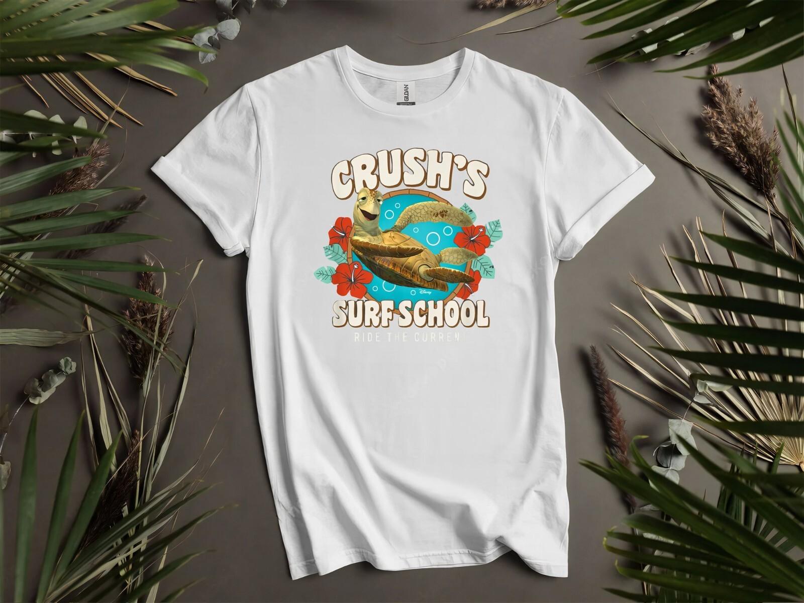 Crushs Surf School Finding Dory Толстовка с принтом Finding Dory Футболка Мужская Женская Унисекс AD210 2XL