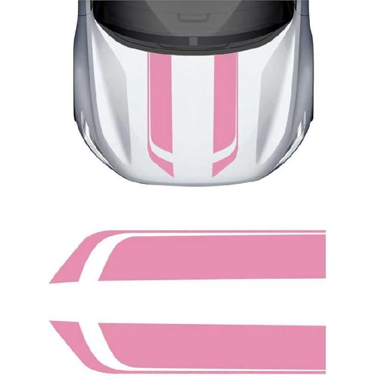 Car Hood Decal Sticker, Automotive Side Body Stripe Graphics Racing Bumper Sticker, Universal Vehicle Skirt Roof Bonnet Vinyl Decal Exterior