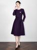 Elegantes Faltenkleid in schmaler Passform mit Taillenschnürung für Damen - Herbst/Winter Bankettstil