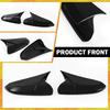Pair Gloss Black OX Horn Rear View Mirror Cover Caps For Honda Civic 2016-2021
