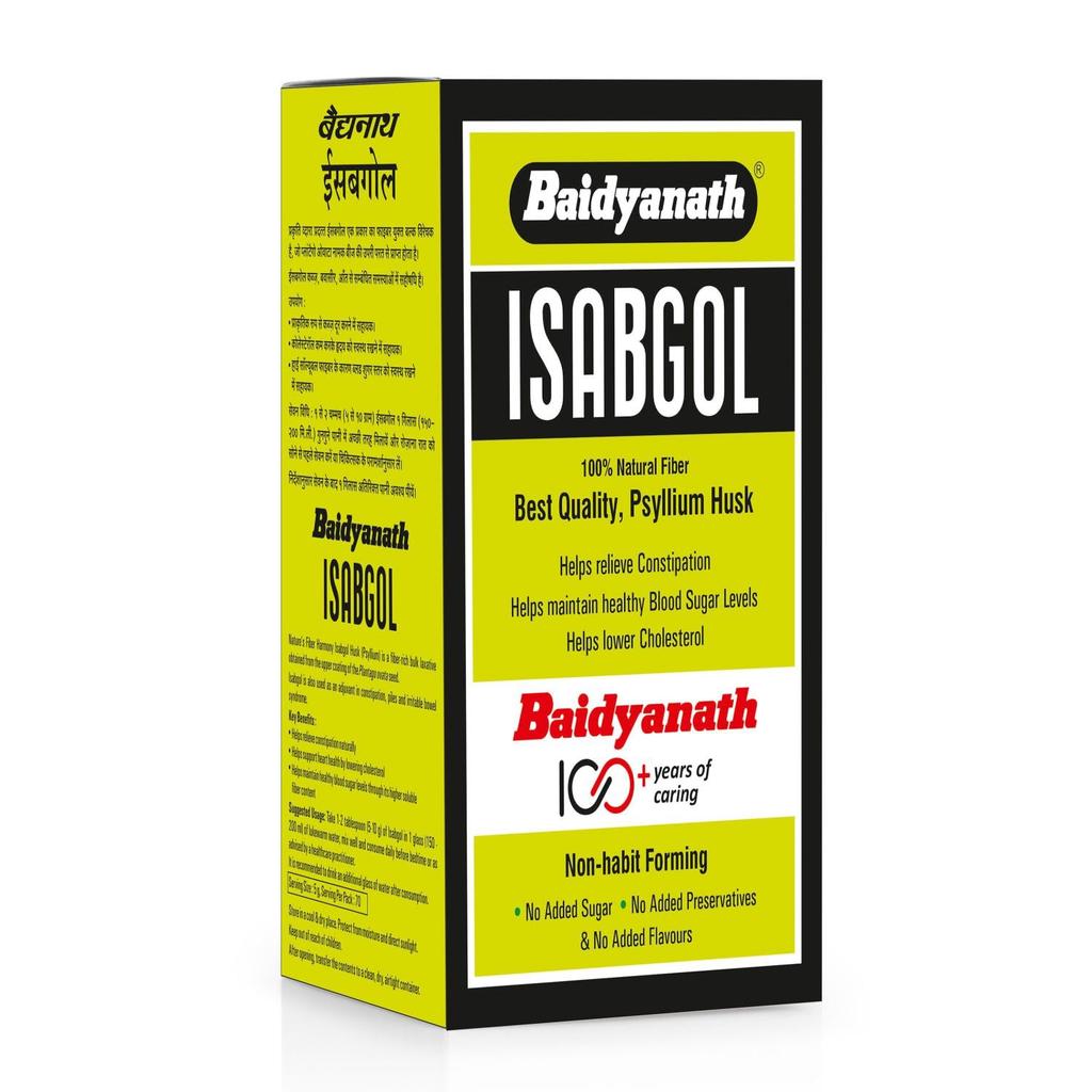 Baidyanath Asli Ayurved Isabgol Psyllium Husk Powder 350 Gm Pack Of 1 for Gentle Digestive Support