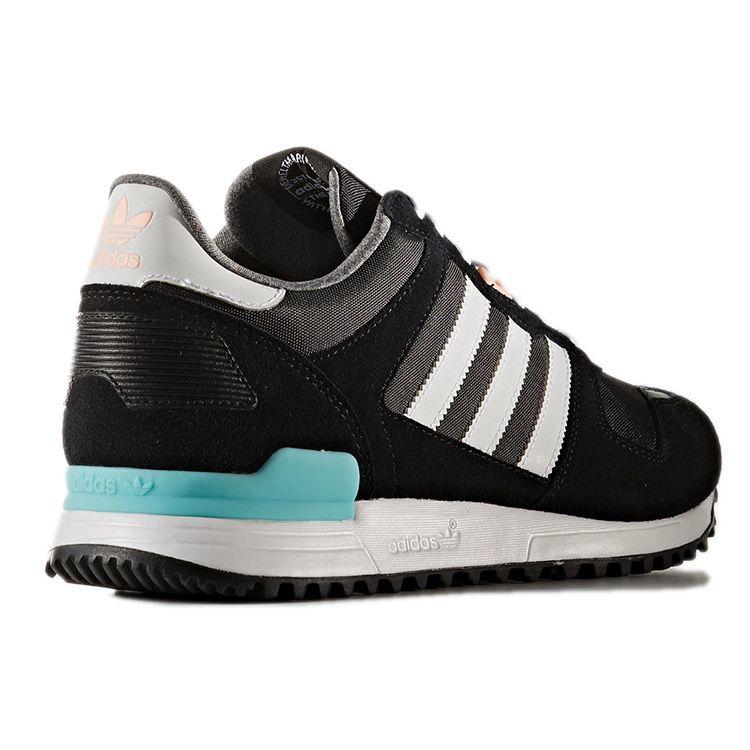 Adidas Originals ZX 700 Mesh Suede Comfortable Trendy Durable Low-Top Lifestyle Casual Shoes Women sneaker Black White BY2337