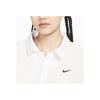 Nike Solid Color Polo Collar Loose Long Sleeve Drop Shoulder T-Shirt Women Tops White FB8721-133