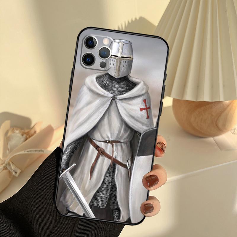 

Knights Templar Phone Case For iPhone 13 16 15 11 12 14 17 Pro Max 12 mini 15 16 Plus 16e 17 Air Cover Funda iPhone 12
