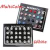 Crystal Round Shape Magnetic Fake Earring Studs No Piercing Gift For Friend Stimulating Acupoints