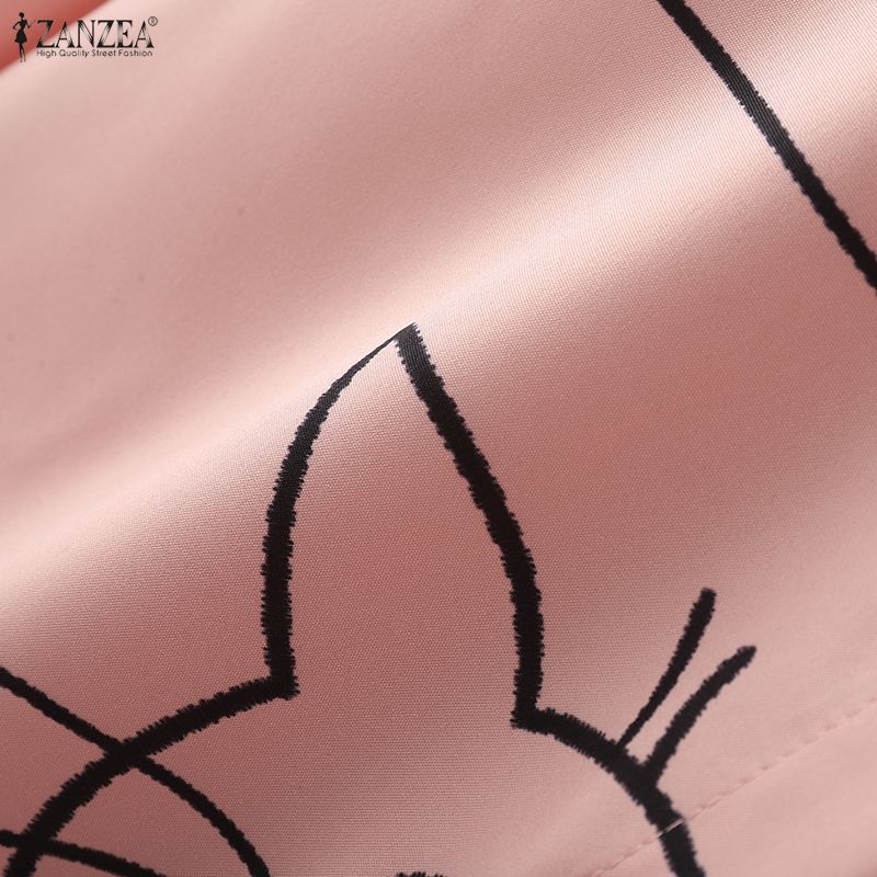 ZANZEA Dámská ležérní halenka s dlouhým rukávem s límečkem