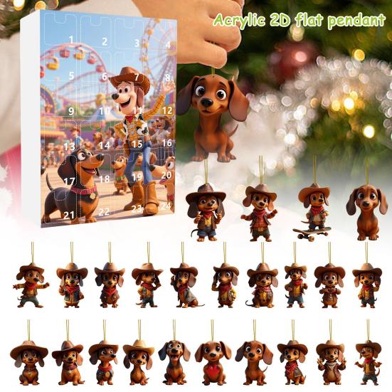 Dachshund Dog Advent Calendar 2025 24 Days Christmas Countdown Calendar with