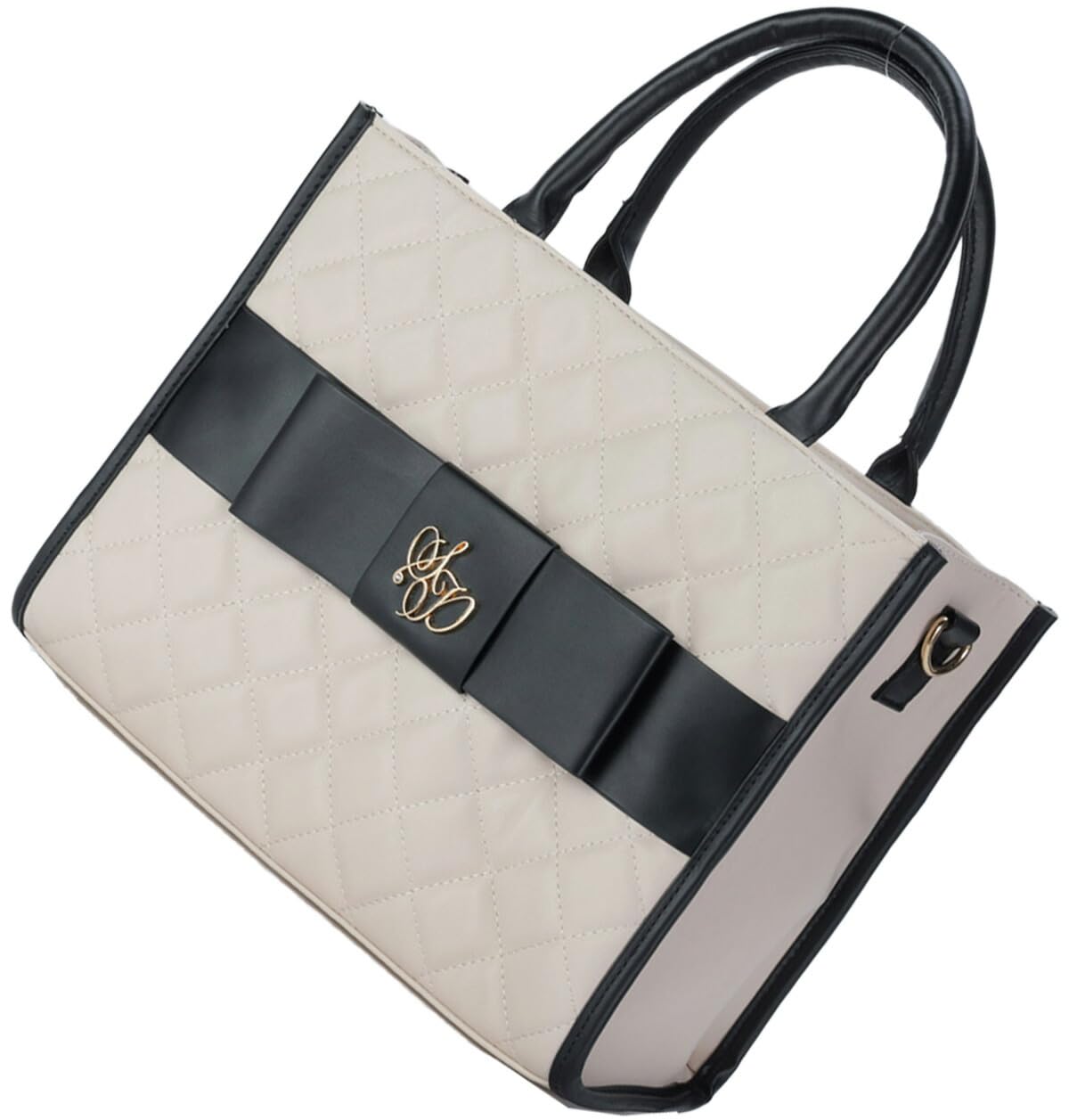 

Ivory Tote Bag for Large Synthetic Tote Shoulder Large Shoulder Houndstooth [SecretDoor] Women, Capacity, A4, Leather, Gusseted, Handbag, Bag, Bag, слонова кістка